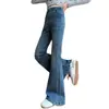 Pantalones de Campana de Mezclilla para Niñas Primavera y Otoño 2026 Nuevo Estilo Ropa de Otoño para Niños Medianos y Grandes Pantalones de Campana Micro Elásticos Elegantes de Moda