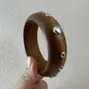 Yong Ge Accesorios Retro Europeo y Americano Tachuelas Redondas de Plata Pulsera Ancha de Madera Maciza Remache de Estrella de Cinco Puntas Poligonal Joyería de Mano al por Mayor