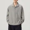 Ropa de Hombre Shanggu Suéter de Punto con Cuello Solapa para Hombre Otoño Nuevo Holgado Casual Moda Versátil Sudadera para Hombre