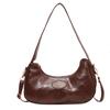 Bolsa de ombro feminina estilo coreano bolsa de axila 2023 nova moda casual bolsa de ombro plissada bolsa carteiro simples
