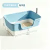 Bandeja de arena para gatos semi-cerrada, extragrande, inodoro para gatos anti-salpicaduras, caja de arena abierta integrada, anti-transferencia de arena, venta directa del fabricante