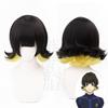 Peruca Cosplay Xiaoyaoyou Blue Prison Bee Le Hui Estilo de Combinação de Cores Duplas Invertidas