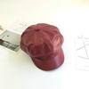 Gorro de mujer para otoño e invierno, estilo coreano, informal, combinable con todo, de cuero, octogonal, boina de lana estilo retro británico para mujer.