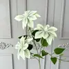 Flores de clemátide artificiales para bodas, banquetes de compromiso y decoración de escenas de habitaciones de boda, flores artificiales para arreglos florales de bricolaje