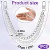 Cadena de Muñeca Doble Cadena con Perlas Artificiales para Bolso, Accesorio de Cadena Metálica para Bolso Cruzado, Correa Decorativa de Cadena de Moda para Bolso