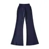 Pantalones Deportivos de Cintura Baja con Cintura Ancha y Cordón Otoño Nuevos Pantalones Casuales de Pierna Ancha con Empalmes Adelgazantes que Alargan las Piernas