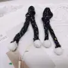 Muñeca Mini de Punto Bufanda Pequeña Arcoíris Estilo Chanel Bufanda Versátil Muñeca con Accesorios para la Cabeza