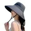 Chapéu de Sol para Crianças com Aba Larga, Cobertura Facial, Xale, Chapéu de Pescador, Chapéu de Sol para Ciclismo ao Ar Livre, Chapéu de Sol de Verão com Proteção UV