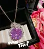 Juego de Joyería de Noche Zafiro Azul Púrpura 8 Quilates Corte Rosa Leopardo Completo Pavé Collar Flor de Hielo Cortada Pendientes de Leopardo Manchado