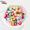 Forma Geométrica de Goteo de Aceite Colorida de Doble Cara Agujero Recto de Acrílico Cuentas Sueltas Cuentas para DIY Llavero de Teléfono Celular Accesorios de Joyería