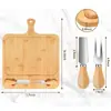 Tabla de Queso de Bambú Personalizada Hogareña de Madera Maciza Doble Cara Pizza Sushi Tabla Perforada de Madera Tabla Perforada Colgante con Asa