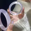 Pulsera de Piedra Ojo de Gato Morado Claro Hielo Ligero al Por Mayor Jade Jade Ágata Imitación Transparente de Gama Alta Regalo para Mejor Amiga