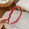 Diadema Coreana Ins Nueva con Lunares Rojos Blancos y Negros y Cuadros Dientes Moda Dulce Pasador Accesorios para el Cabello para Mujeres