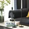 Portavelas de Hierro Forjado Estilo Nórdico Chapado en Oro Adorno de Mesa de Comedor de Hotel de Lujo Ligero Velada a la Luz de las Velas Portavelas Metálico