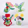 Día de la Mujer Tela No Tejida Florero Transparente Guardería Mayoreo Kit de Materiales Creativos Hechos a Mano DIY Juguetes