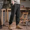 Nueva colección de primavera: modernos, ajustados, pantalones de trabajo para hombre, pantalones tipo harén atléticos versátiles, estilo casual americano