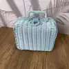 Caixa Trançada Caixa de Rattan Mala de Armazenamento Vintage Embalagem de Presente Acompanhante Caixa de Rattan Caixa Vazia Caixa de Rattan Caixa de Presente