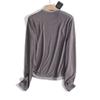Comercio Exterior Al Por Mayor Estilo Europeo y Americano Primavera 2025 Ropa Interior Casual Camiseta Ligera Falsa de Dos Piezas Cuello Redondo Manga Larga para Mujer L13008