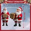 Plano 2D 10 Creativo Lindo Papá Noel Regalo Árbol de Navidad de Madera Habitación Patio Decoración Festiva Adornos Colgantes