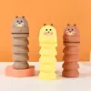 Estojo de lápis retrátil de silicone com tema de desenho animado transfronteiriço, estojo fofo e de grande capacidade com zíper, organizador de material escolar para alunos do ensino fundamental