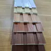 Fábrica de Origem Grelha de Madeira Ecológica WPC Fibra de Bambu Revestimento de Parede Contínuo Decoração Sem Pintura para Biblioteca Jardim de Infância