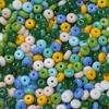 Caixa de Conjunto de Miçangas de Vidro Coloridas Super-Excelentes Escandinavas Miçangas Soltas Material para Fazer Pulseira Colar DIY Acessórios de Joias