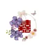 Decoración de Habitación de Boda con Flores Artificiales para Puerta de Dormitorio, Adecuado para Hombres y Mujeres, Arreglo de Flores Artificiales para Colgar en la Puerta