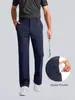 Pantalones de Traje de Golf para Hombre de Primavera y Verano, Corte Delgado, Ligeramente Elásticos, Casual de Negocios, Pierna Recta, Pantalones Cortos