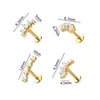 Joias de Liga de Titânio F136 Brincos Stud para Lábio Olho de Bimmer Australiano Stud para Osso da Orelha Joias para Piercing Corporal de Titânio G23 Rosca Interna
