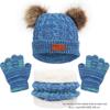 Chapéu infantil europeu e americano transfronteiriço luvas de cachecol conjunto de três peças variegado outono e inverno novo chapéu de bebê quente