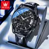 Reloj de Cuarzo Multifuncional Marca Oulisi Nuevo Transfronterizo de Negocios Luminoso Impermeable Reloj para Hombre Reloj para Hombre