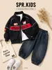 Conjunto de Ropa de Moda Fresca y Moderna para Bebé Niño Ropa Fresca de Otoño para Niños Estilo Callejero Estilo Chico Malo