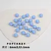 Colección de Cuentas Redondas Acrílicas de Color Sólido Pulsera Collar Cadena para Teléfono Móvil Cuentas Agujero Recto Básico Joyería Colorida Cuentas Sueltas