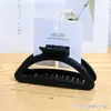 Porta tarjetas de goma de alta calidad, gran pinza para el pelo, horquilla marrón sencilla, código de barras, accesorios para el cabello, clip de tiburón para la parte posterior de la cabeza