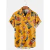Nova camisa de manga curta 3D transfronteiriça Camisa impressa de Halloween camisa masculina de festa solta Europa e Estados Unidos DIY para figurar