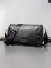 Bolso de hombro de moda para hombre, pequeño bolso cuadrado de marca de moda con bandolera de piel de vaca, bandolera, bolso deportivo multifuncional, bolso pequeño.