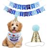 Nueva bandera de fiesta de cumpleaños para perro mascota con estampado de pata de perro, suministros de decoración para fiesta, banner, bandera de cola de pez, punto