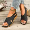 Nuevas Sandalias de Cuña con Tiras Cruzadas 2026 para Mujer, Verano, Comercio Exterior Transfronterizo, Talla Grande, Sandalias Ligeras de Suela Gruesa al por Mayor 43