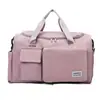 Estilo Coreano Nuevo Simple Casual Bolso Tote de Viaje Plegable Bolsa de Equipaje de Almacenamiento Separación Seco/Húmedo Bolsa de Yoga Fitness