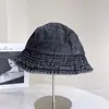 Sombrero de Pescador de Mezclilla Vintage Lavado Otoño Casual Versátil Sombrero para el Sol Protección Solar Ala Pequeña Sombrero Cubo Moderno