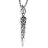 Estilo étnico retrô seis palavras mantra almofariz mágico aço titânio colar masculino ins nicho punk Personalidade pingente de almofariz com diamante