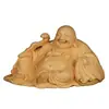 Venta al por mayor del fabricante Tallas de boj Colección Ruyi Maitreya Adornos para Coche Estatuas de Buda Adornos para Templos Madera Maciza Madera