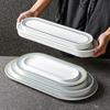 Plato de vajilla Xiangyuan Meimamine para restaurante, olla caliente rectangular, plato de barbacoa, plato de porcelana de imitación comercial para sushi
