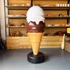 Soporte de Exhibición Modelo de Helado Simulación Caja de Luz Luminosa Cono de Exhibición Tablero Publicitario Helado Falso Comercial Grande Tamaño Grande
