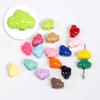 Estrellas acrílicas amor cuadrado cuentas sueltas cuenta con agujero pasante pulsera cadena para teléfono móvil llavero accesorios DIY