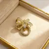 Conector de Gravata Borboleta Necklace com Banho de Ouro em Cobre Galvanizado 18K Corrente de Pérolas Fecho OT Acessórios Acessórios de Pérola