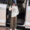Conjunto de Ropa de Otoño para Niñas 2026 Nuevo Moda Top Elegante para Niñas Mayores y Pantalones Cargo Infantiles Conjunto de Dos Piezas para Otoño