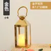 Lampião de Vento de Vidro à Prova de Vento em Aço Inoxidável Estilo Europeu para Exterior, Ornamento de Chão Romântico e Luxuoso para Spa, Lâmpada de Manteiga e Suporte para Velas para Oferta a Buda