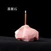 Pedra Crua de Cristal Natural Porta Incenso Rosa Roxo Branco Cristal Bloco de Cristal Queimador de Incenso para Buda Base para Incenso de Buda Pedrinhas de Cristal Atacado