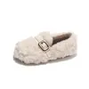 Zapatos de Peluche para Niñas 2026 Otoño/Invierno Nuevo Estilo Zapatos de Algodón de Princesa para Niñas Pequeñas Doble Capa de Algodón con Borrego Mocasines para Bebé